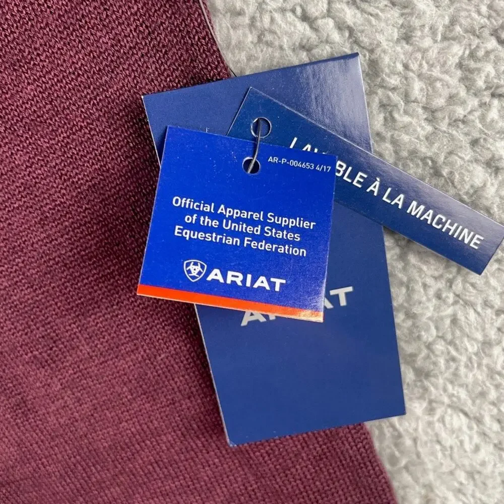 ARIAT Women's X-Small Purple Wool Acrylic Trigger Intarsia Long Sleeve Sweater